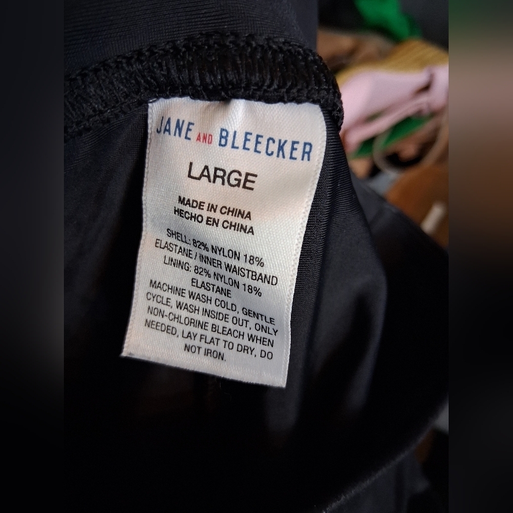 Jane & Bleecker Black Leather Womens Leggings Large - Picture 3 of 3